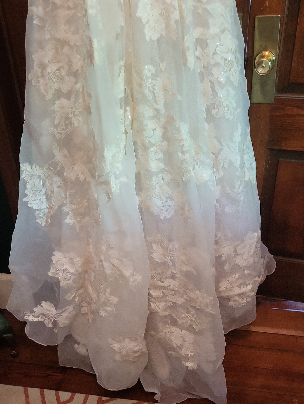Oleg Cassini Cream Lace Bridal Gown - Picture 13 of 13